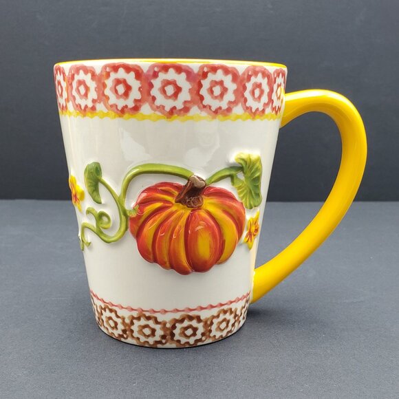 Temp-Tations Pumpkin Patch Mugs Temptations Embossed Pumpkins Coffee Mugs - Picture 6 of 9